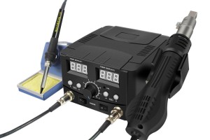 YCD 8582D stacja 2w1: stacja lutownicza i rozlutowywująca 750W 100°C-500°C 120L/min